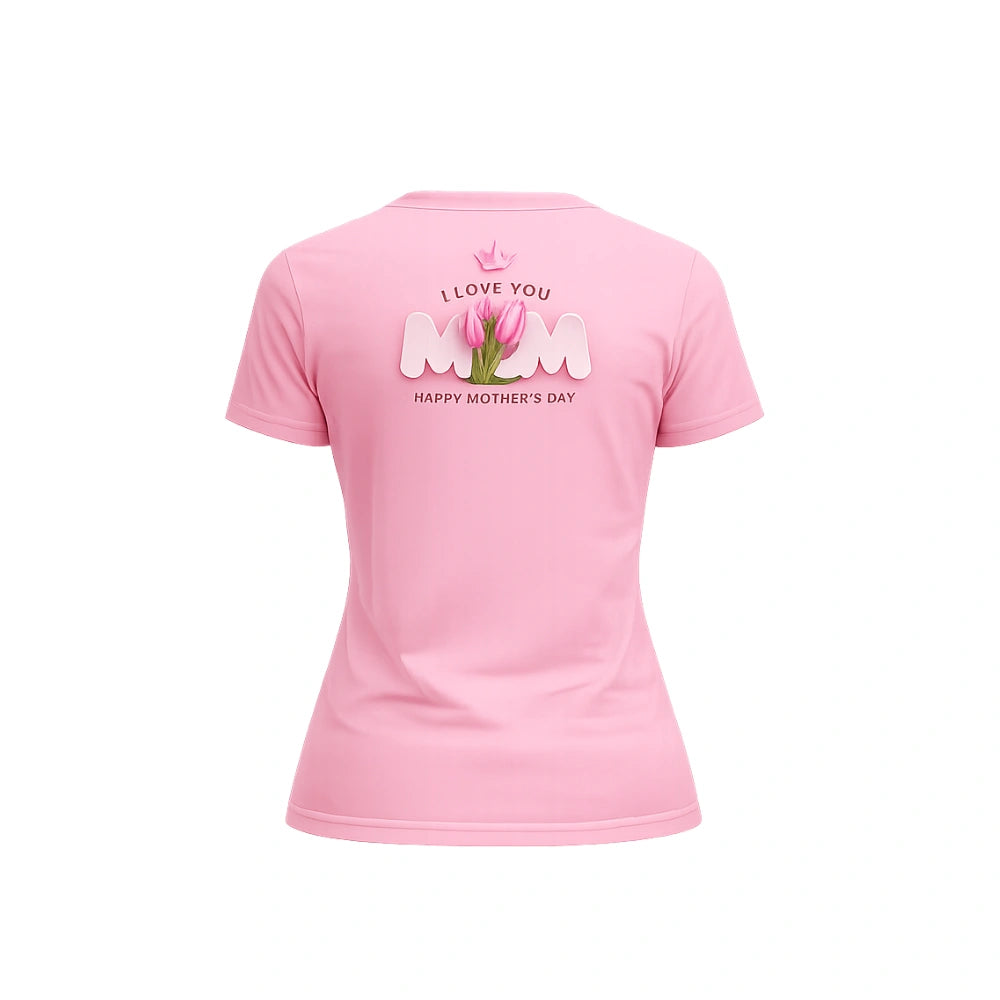 Camiseta en algodón estampada en ambas caras