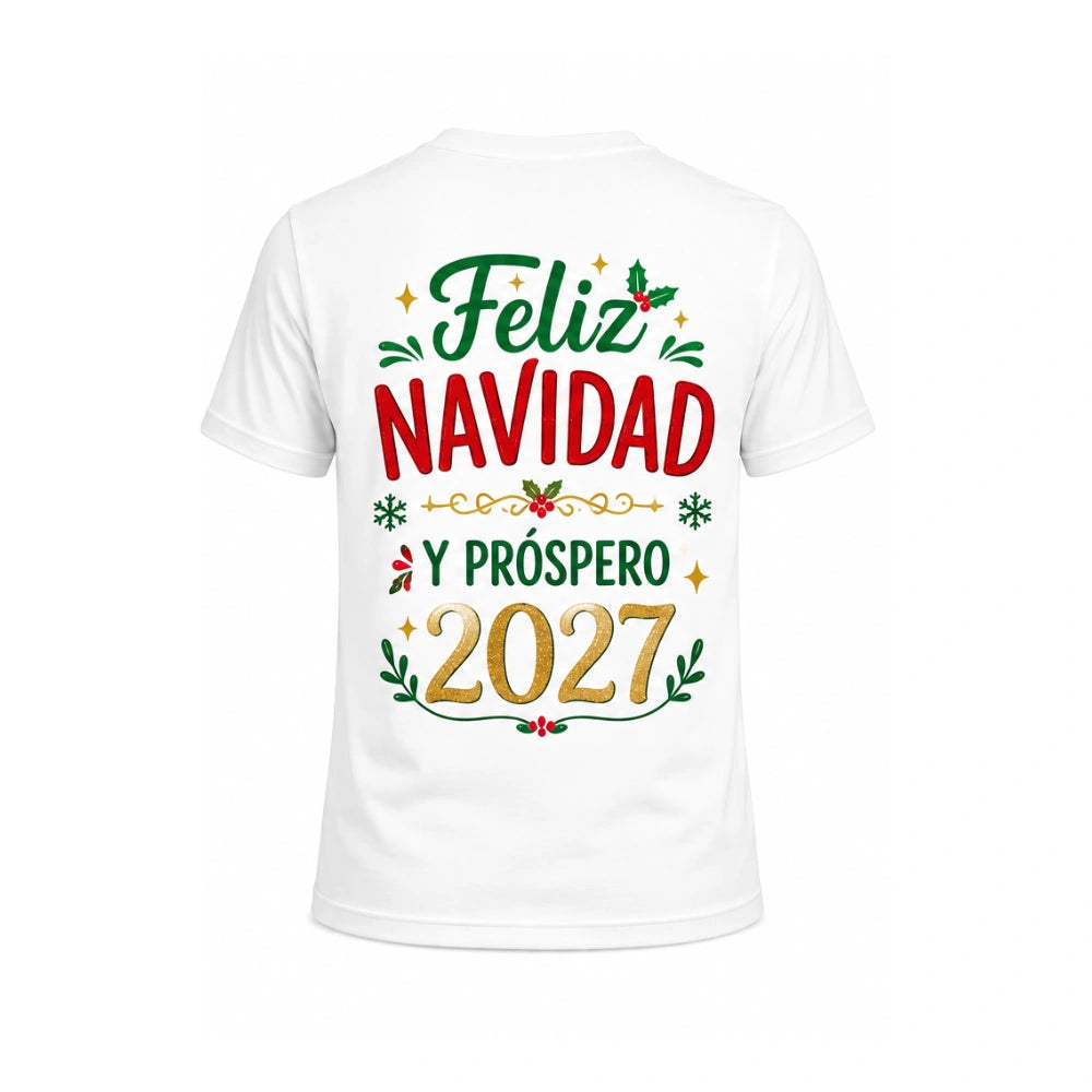 Camiseta en algodón estampada en ambas caras